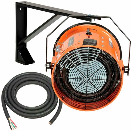 GLOBAL INDUSTRIAL Electric Salamander Heater, Adjustable Thermostat, 480V, 3 Phase, 15000 Watt 653569